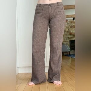 Express Brown Linen Trousers